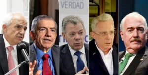 Ernesto-Samper-Cesar-Gaviria-Juan-Manuel-Santos-Alvaro-Uribe-y-Andres-Pastran