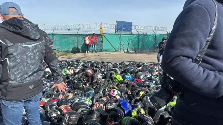 Cascos obstruyen vías en Bogotá