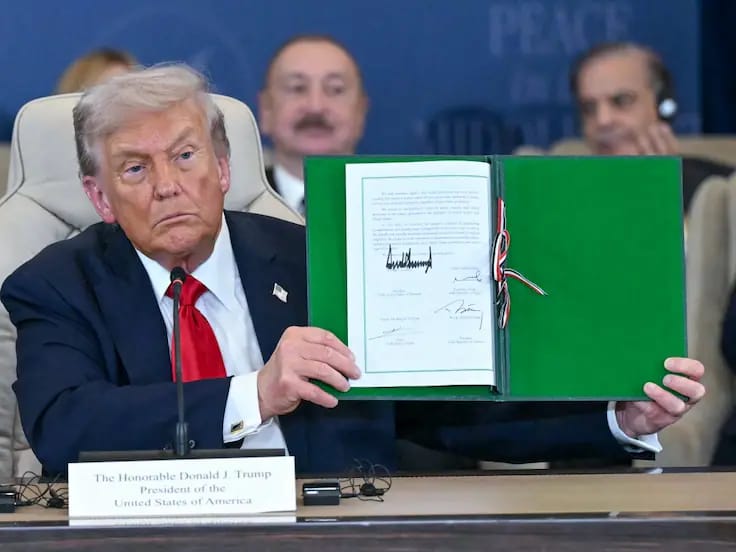 Donald Trump con acuerdo de paz entre Israel y Hamas en Gaza
