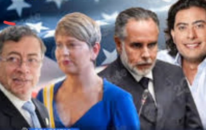 Gustavo Petro, Verónica Alcocer, Armando Benedetti y Nicolás Petro
