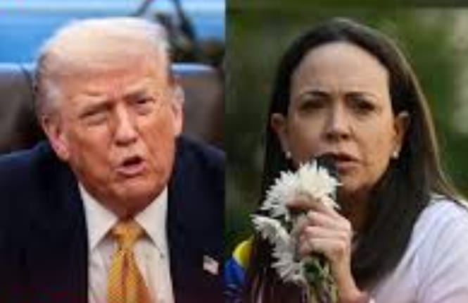 Donald Trump y María Corina Machado